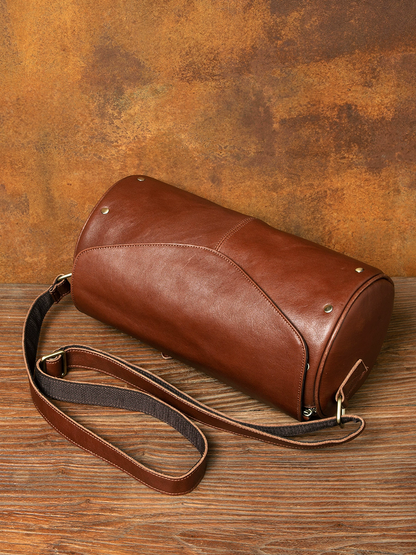 李記 | 原創手工真皮 | 植鞣牛皮い休閒の圓筒包MT293號