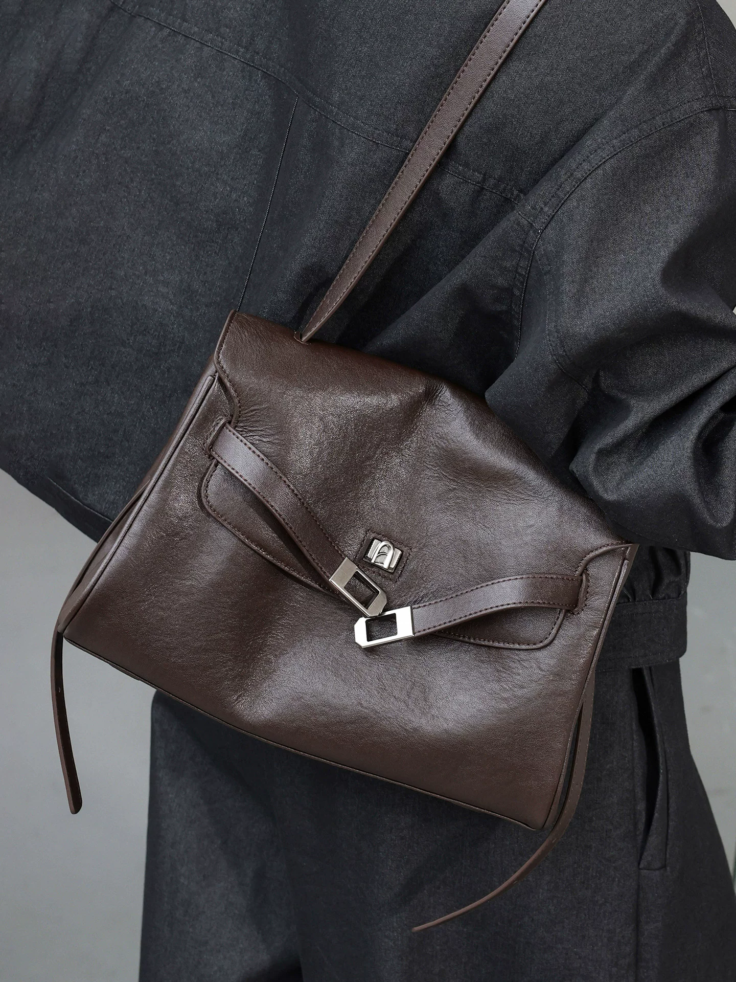 李記 | 原創手工真皮 | 復古大氣の凱莉包n1698號