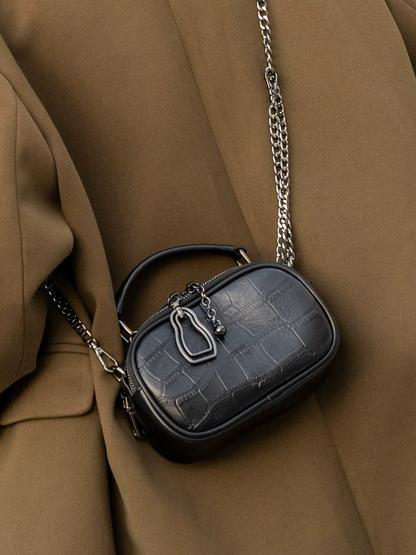 李記 | 原創手工真皮 | 剛柔並済の美し斜唄包N128號