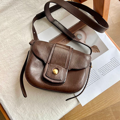 李記 | 原創手工真皮 | 復古做舊の馬鞍包5078號