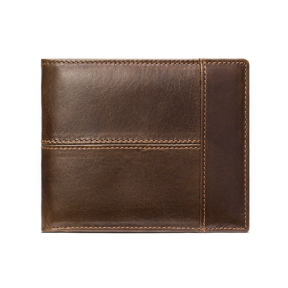 Li Ji | Original handmade genuine leather | Thin cowhide business wallet No. 8064 