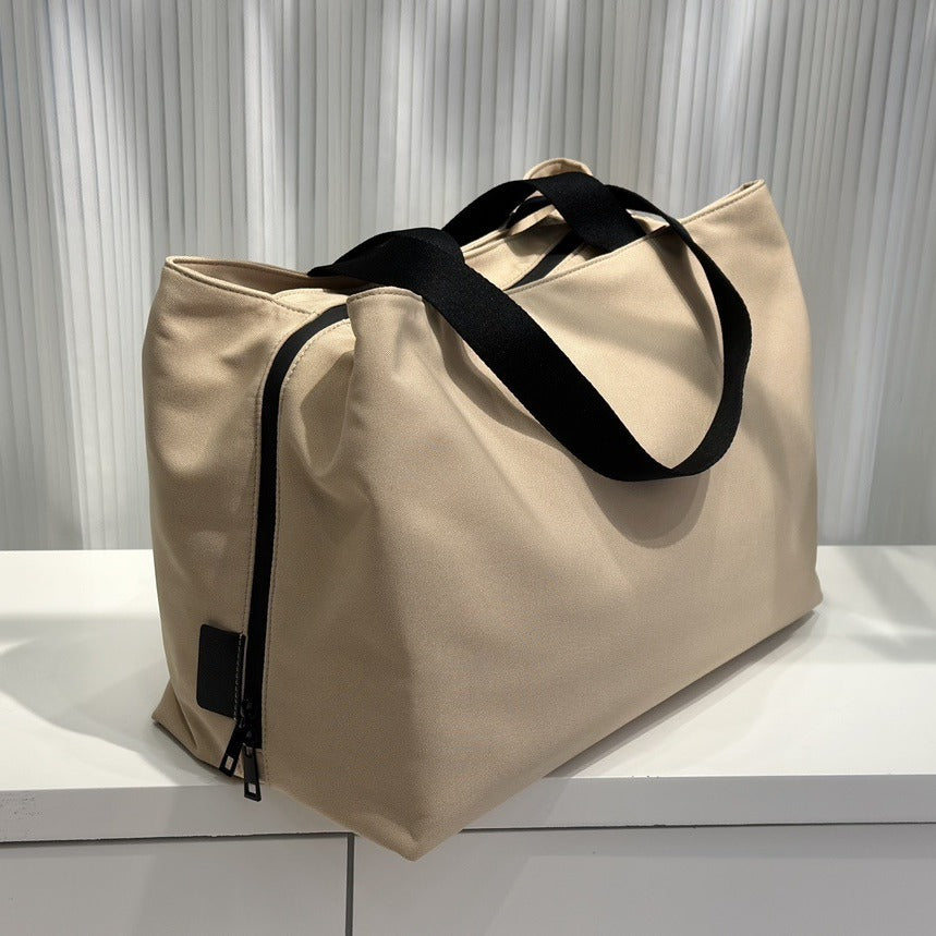 李記 | 原創手工真皮 | 多隔層`~簡約大氣雙面牛津布手提包B343號