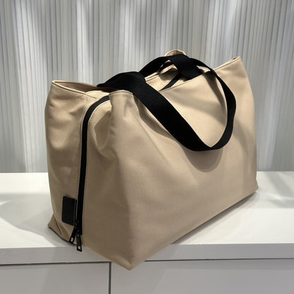 李記 | 原創手工真皮 | 多隔層`~簡約大氣雙面牛津布手提包B343號