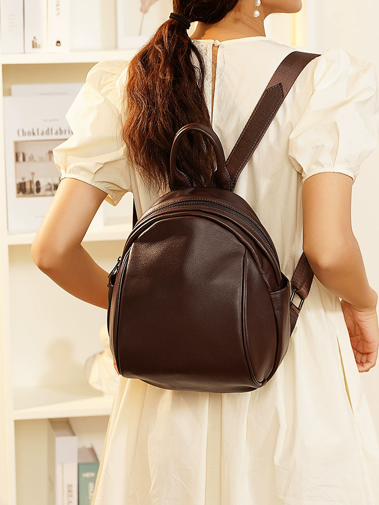 李記 | 原創手工真皮 | 韓版が簡約後背包22005號