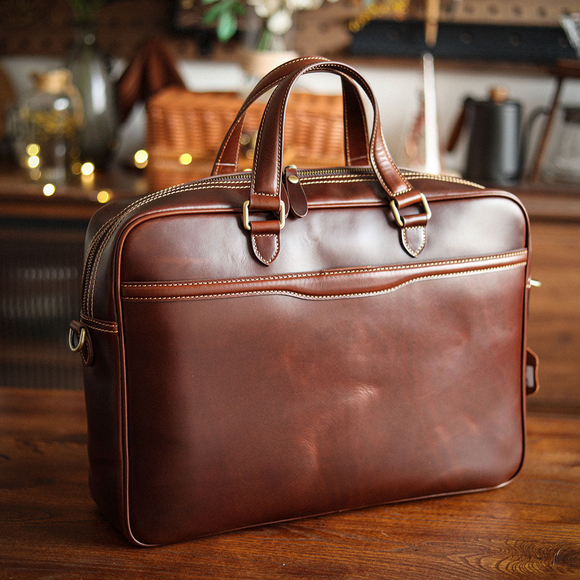 李記 | 原創手工真皮 | 都市【高智精英風】手提公事包A431號