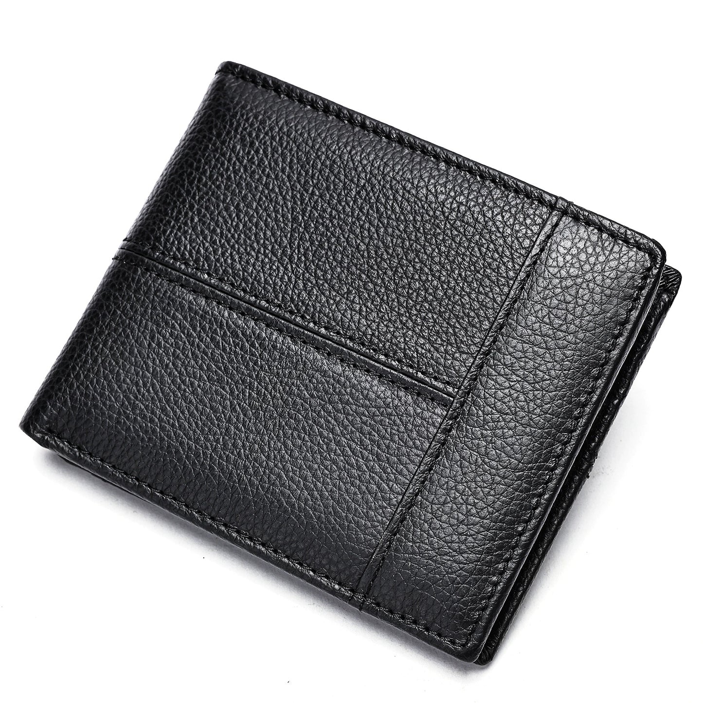 Li Ji | Original handmade genuine leather | Thin cowhide business wallet No. 8064 
