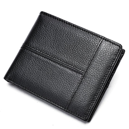 Li Ji | Original handmade genuine leather | Thin cowhide business wallet No. 8064 
