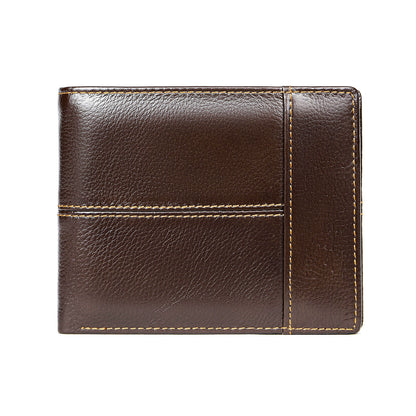 Li Ji | Original handmade genuine leather | Thin cowhide business wallet No. 8064 