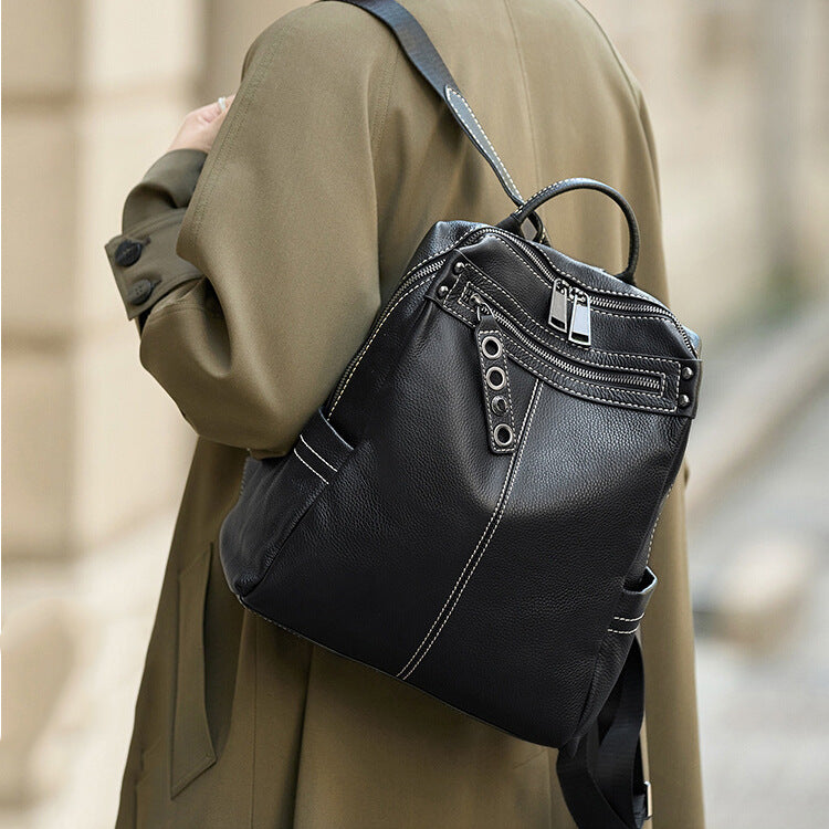 李記 | 原創手工真皮 | 高級感の差旅後背包H214號