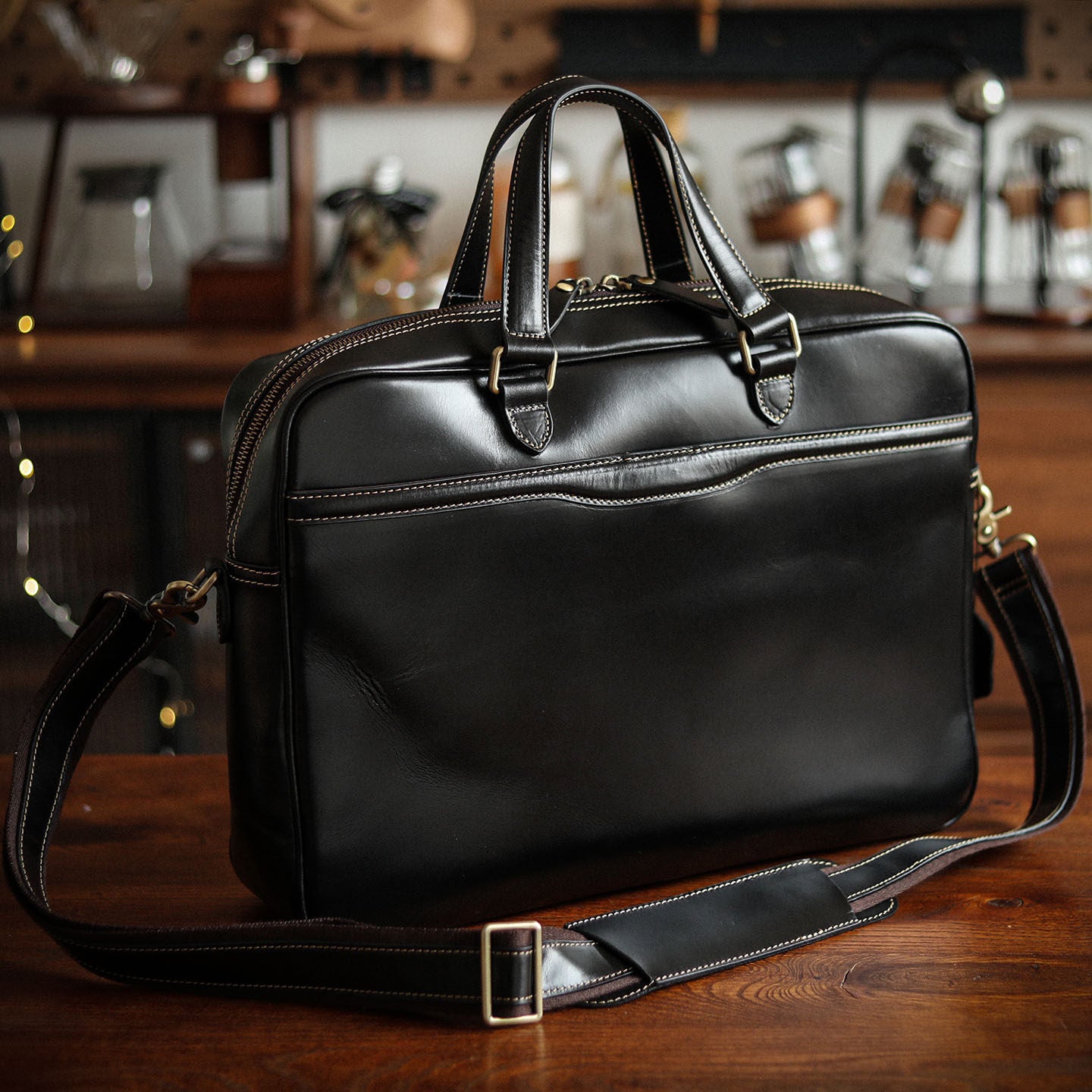 李記 | 原創手工真皮 | 都市【高智精英風】手提公事包A431號