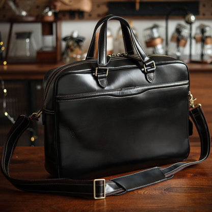 李記 | 原創手工真皮 | 都市【高智精英風】手提公事包A431號