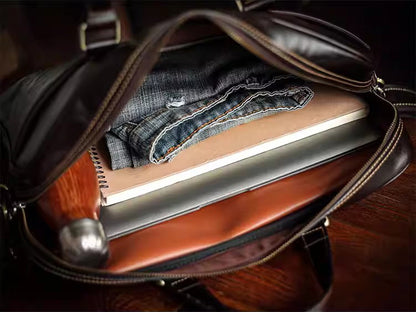 李記 | 原創手工真皮 | 都市【高智精英風】手提公事包A431號