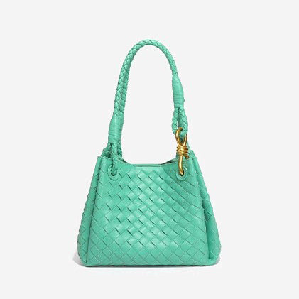 李記 | 原創手工真皮 | 休閒風い質感編織紋路し手拎包sm169號