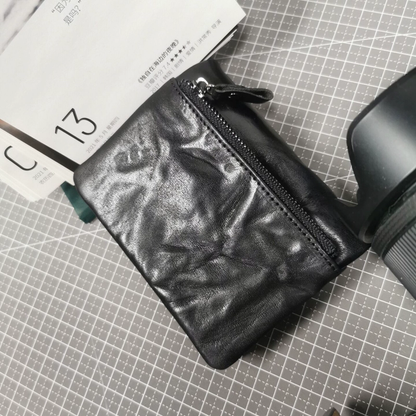 李記 | 原創手工真皮 | 兩折簡約の短款小錢包6325A號