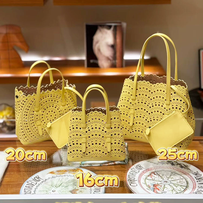 李記 | 原創手工真皮 | 鏤空雕花の菜籃子包M16202號