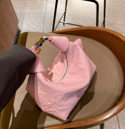 李記 | 原創手工真皮 | 純色簡約で頭層牛皮か餃子小包2632號