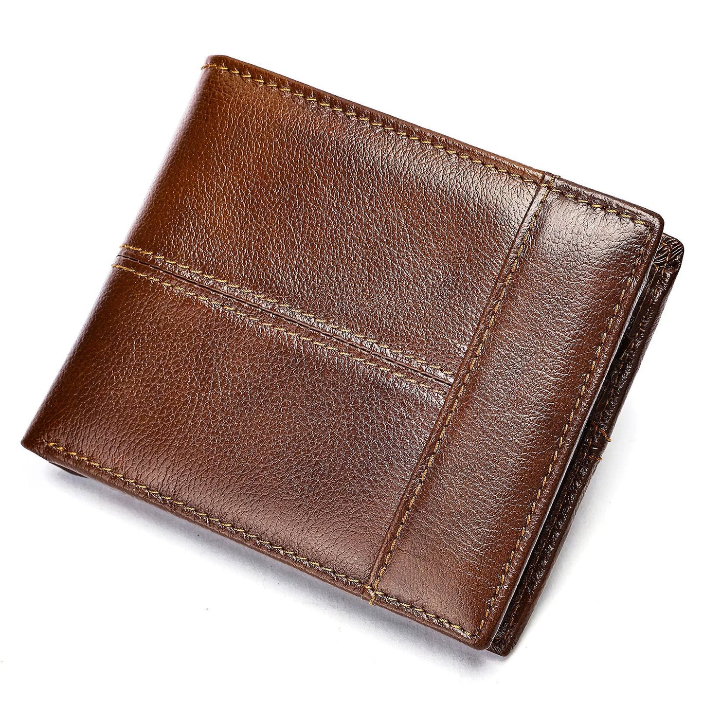 Li Ji | Original handmade genuine leather | Thin cowhide business wallet No. 8064 