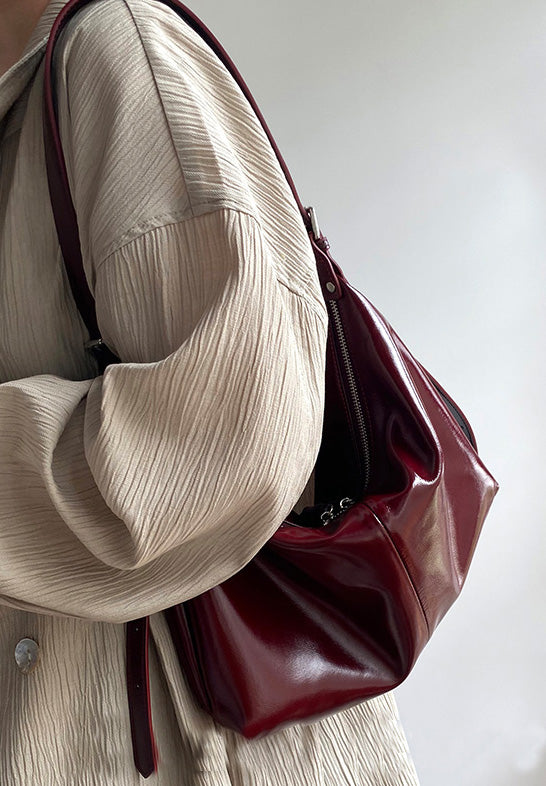 李記 | 原創手工真皮 | 簡約經典で柔軟餃子包F9839號