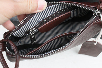 李記 | 原創手工真皮 | 手作製品の復古斜唄小包B637號