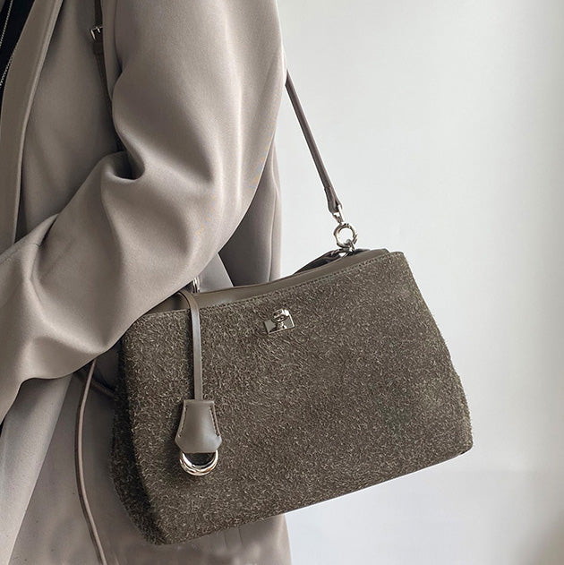 Li Ji | Original handmade leather | High-end frosted cowhide handheld Kelly bag No. F9766 