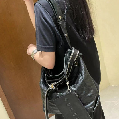 李記 | 原創手工真皮 | 鬆弛通勤い休閒流浪包OT22號