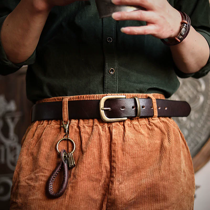 李記 | 原創手工真皮 | 純手打黃銅針扣の皮帶PD04號