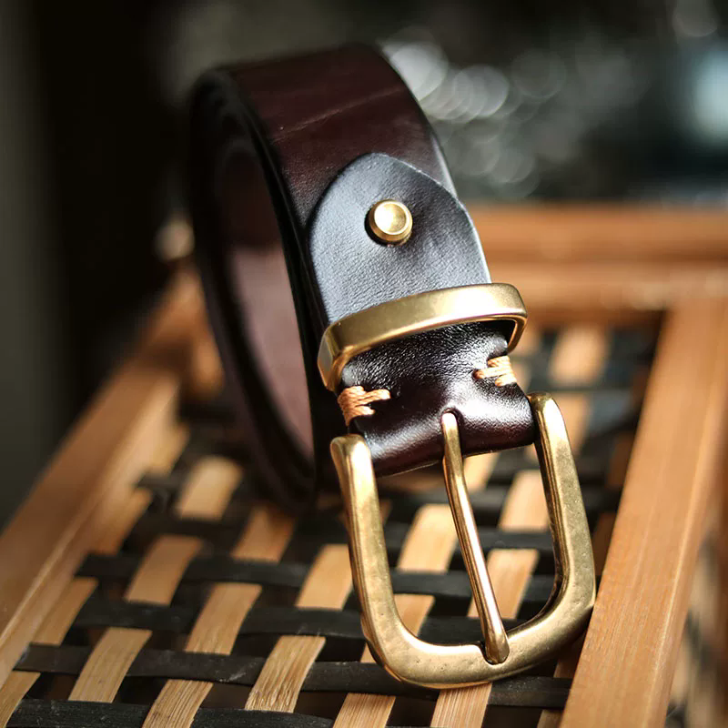 李記 | 原創手工真皮 | 純手打黃銅針扣の皮帶PD04號