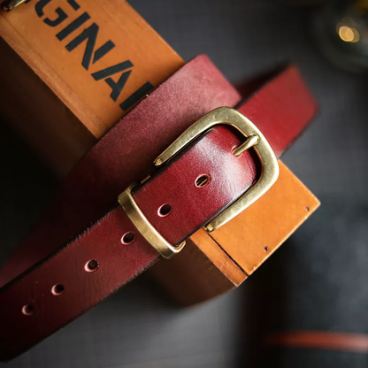 李記 | 原創手工真皮 | 純手打黃銅針扣の皮帶PD04號