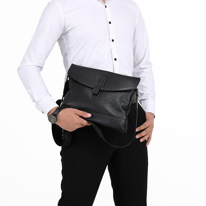 李記 | 原創手工真皮 | 横型の商務休閒斜唄包SE9311號