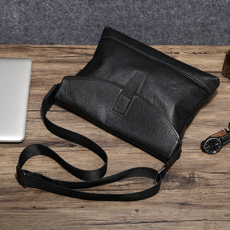 李記 | 原創手工真皮 | 横型の商務休閒斜唄包SE9311號