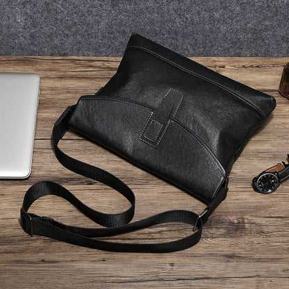 李記 | 原創手工真皮 | 横型の商務休閒斜唄包SE9311號