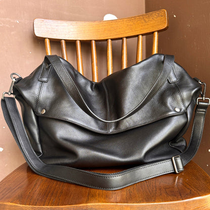 李記 | 原創手工真皮 | 中性風【男女通用】大容量斜唄包T008號