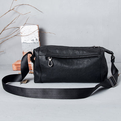 Li Ji | Original handmade genuine leather | Japanese horizontal casual cross-body bag No. T6421 