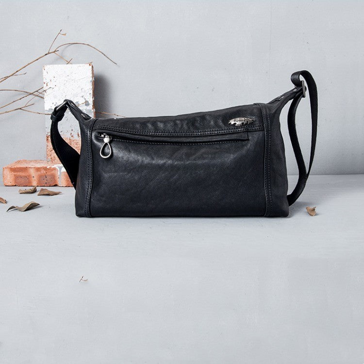 Li Ji | Original handmade genuine leather | Japanese horizontal casual cross-body bag No. T6421 
