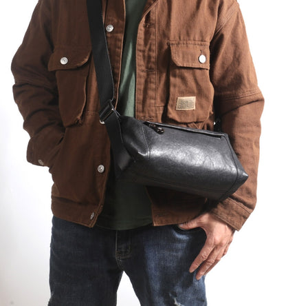 Li Ji | Original handmade genuine leather | Japanese horizontal casual cross-body bag No. T6421 