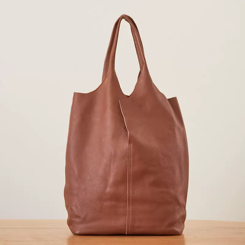 Li Ji | Original handmade genuine leather | Japanese simple and easy-to-match personalized tote bag No. 303 