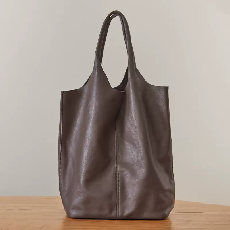 Li Ji | Original handmade genuine leather | Japanese simple and easy-to-match personalized tote bag No. 303 
