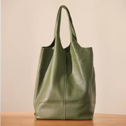 Li Ji | Original handmade genuine leather | Japanese simple and easy-to-match personalized tote bag No. 303 