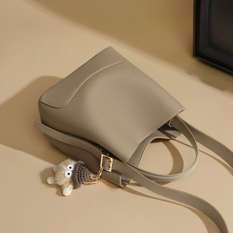 李記 | 原創手工真皮 | 簡潔立體い純色元素の手提包v91740號