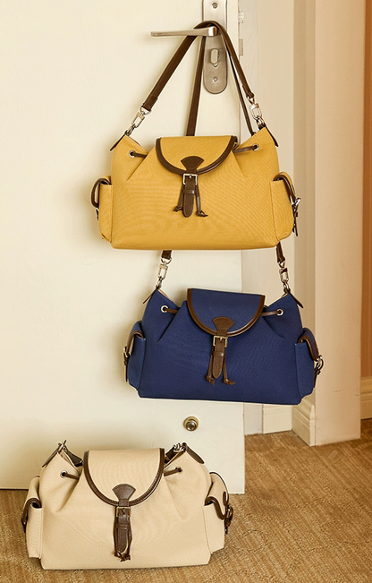 李記 | 原創手工真皮 | 氣質通勤の帆布包w06165號