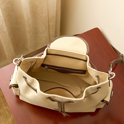 李記 | 原創手工真皮 | 氣質通勤の帆布包w06165號