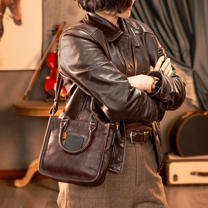 李記 | 原創手工真皮 | 落落大方い象形文字の手提包xh134號