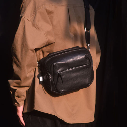 李記 | 原創手工真皮 | 和風ソ軟牛革手作り相機包Y771號