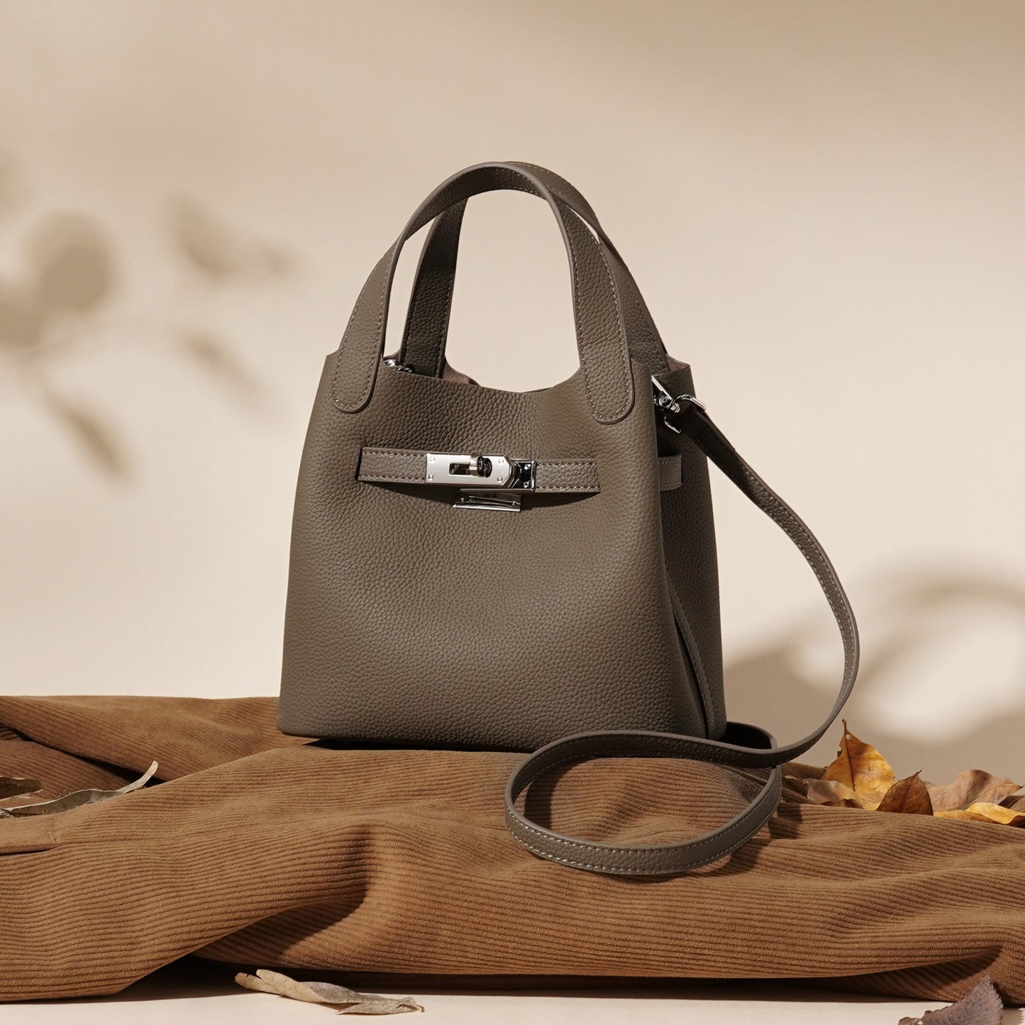 李記 | 原創手工真皮 | 荔枝紋菜籃子包yn3514號