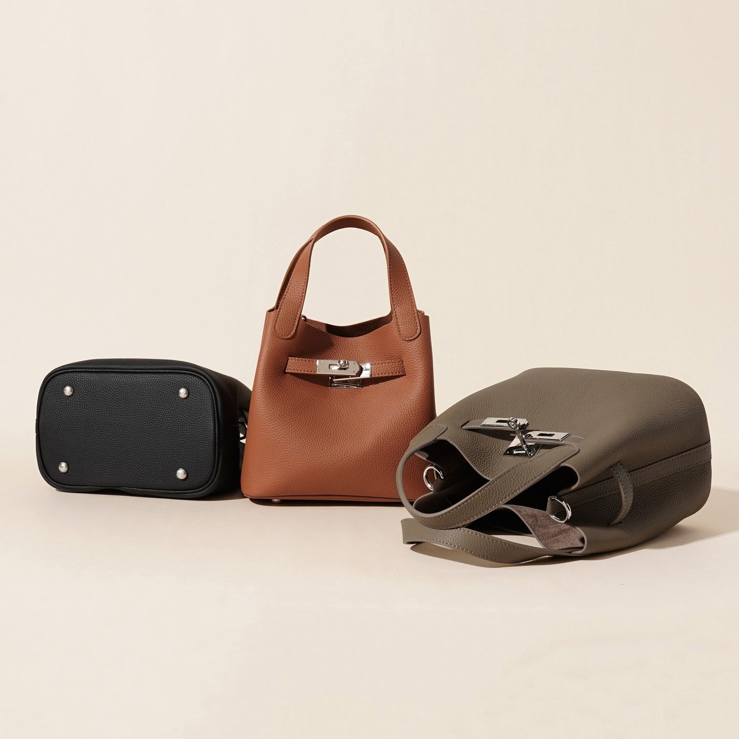 李記 | 原創手工真皮 | 荔枝紋菜籃子包yn3514號