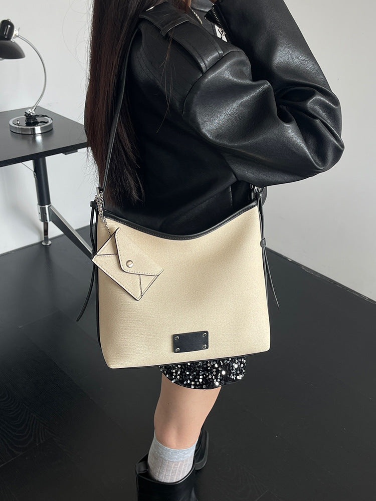 Li Ji | Original handmade leather | Contrast color large capacity tote bag YT9010