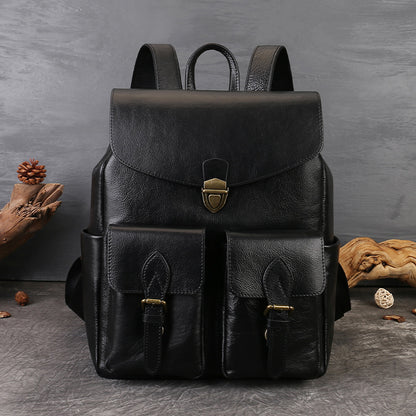 李記 | 原創手工真皮 | 男女兼用革リ15英吋後背包zl8112號