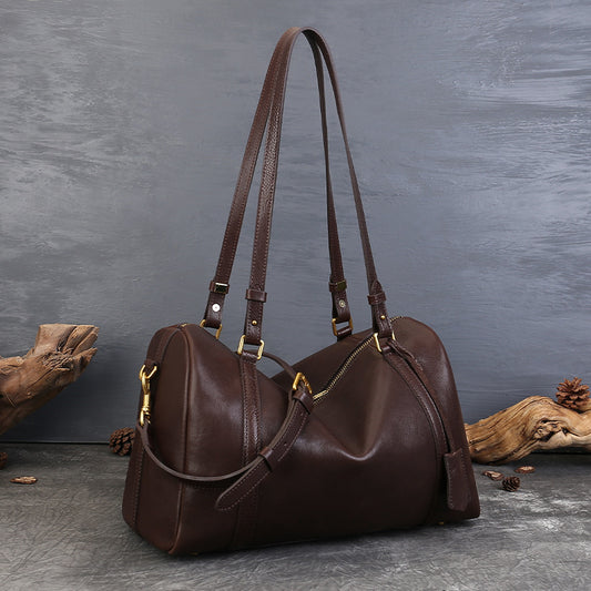 李記 | 原創手工真皮 | 經典グ 大容量バッグ波士頓包zr8818號