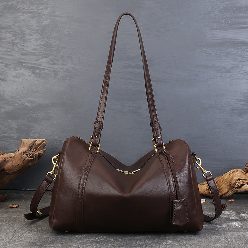 李記 | 原創手工真皮 | 經典グ 大容量バッグ波士頓包zr8818號