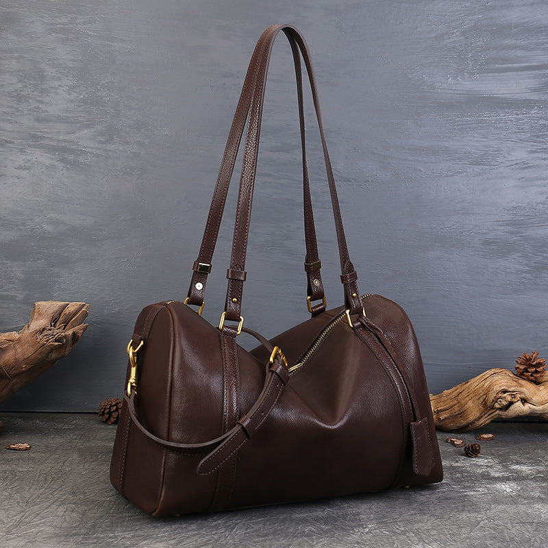 李記 | 原創手工真皮 | 經典グ 大容量バッグ波士頓包zr8818號